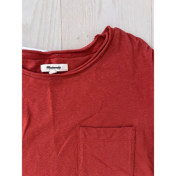 Madewell Cotton Pocket Tee Orange ( XXS ) - Picture 2 of 2